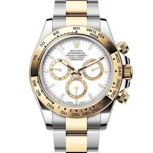Daytona 40 White Dial Yellow Gold Oystersteel