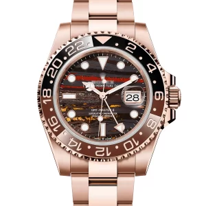 GMT-Master II “Root Beer” Tiger Iron Dial Rose Gold Oyster 40mm