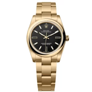 Oyster Perpetual 34 yellow gold Black